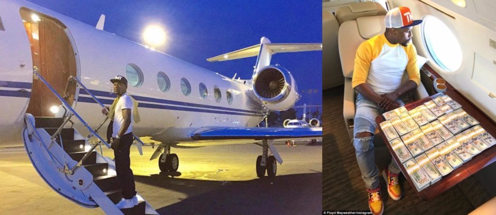 celebrity-owned private jets air mayweather