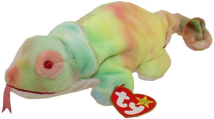 Most Expensive and Most Valuable Beanie Babies; rainbow the chameleon 