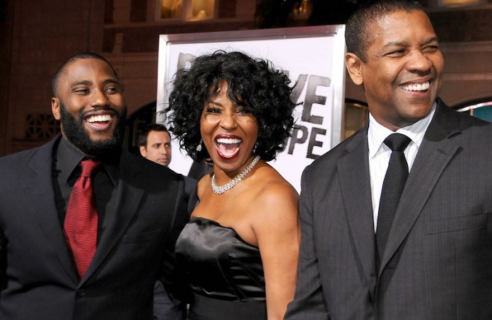 John David Washington and mom 