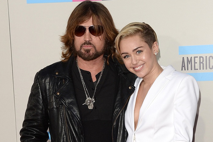 Miley and Billy Ray Cyrus 