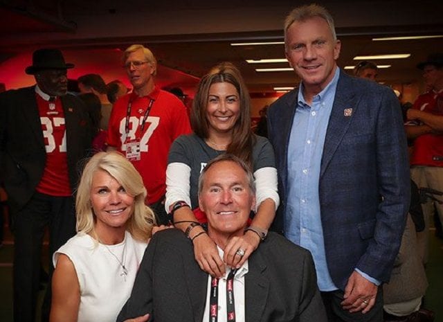 Dwight Clark and wife Kelly, with Joe Montana and wife, Jennifer Dwight Clark and wifeKelly Radzikowski, with Joe Montana and wife, Jennifer