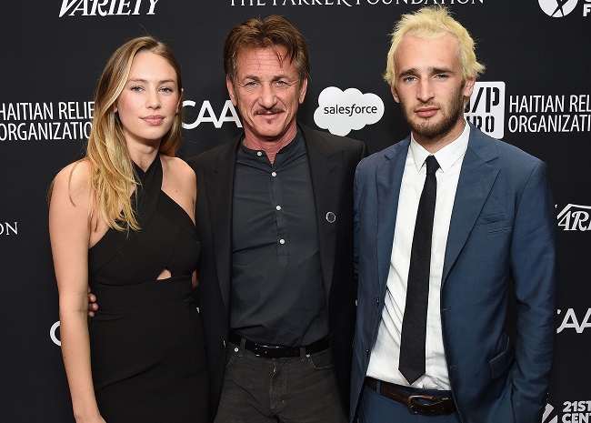 Dylan Penn, Sean Penn and Hopper Penn