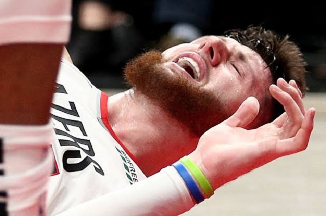 Jusuf Nurkić in pain after horrific injury