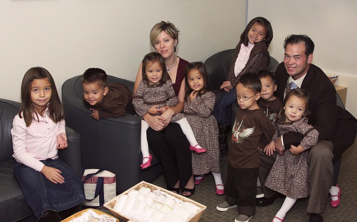 Kate Gosselin with her ex-husband and kids
