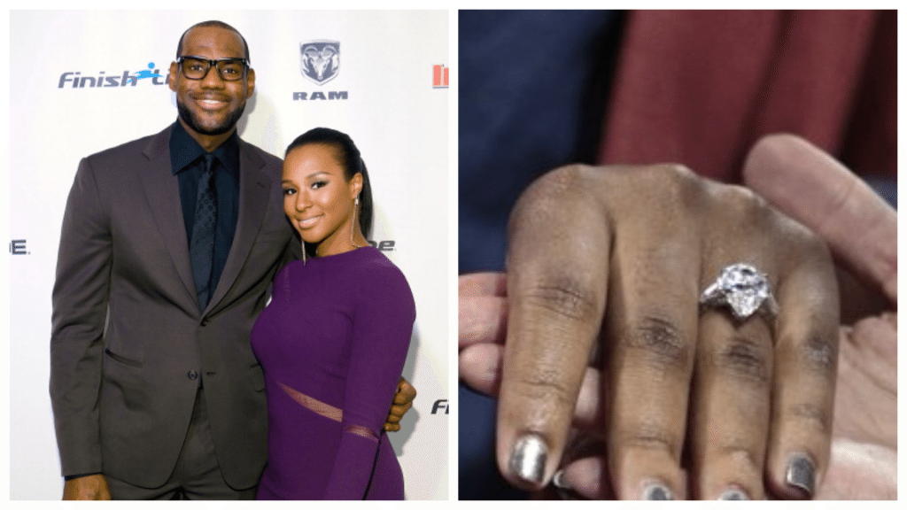 Lebron-James-and Savannah-Brinson engagement ring