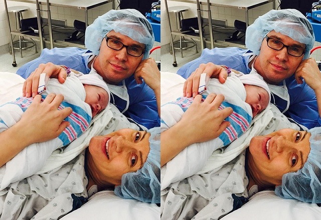 Michelle Clunie and Bryan Singer with their son