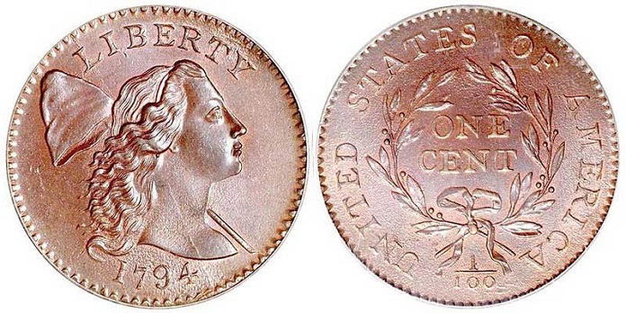 1793 Flowing Hair Liberty Cap Large Cent Penny
