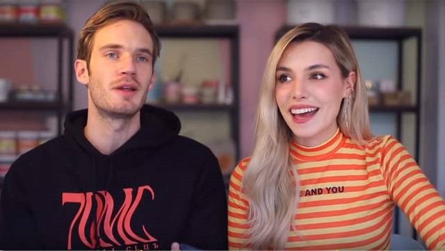 PewDiePie with his fiancee, Marzia Bisognin