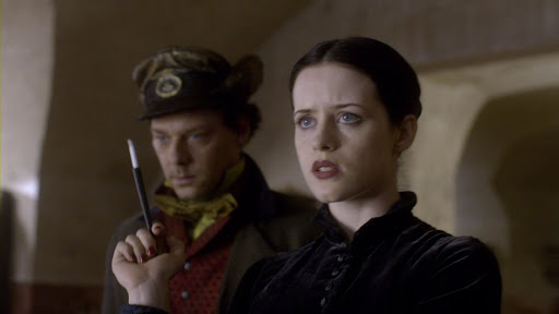 Richard Coyle and Claire Foy in Going Postal