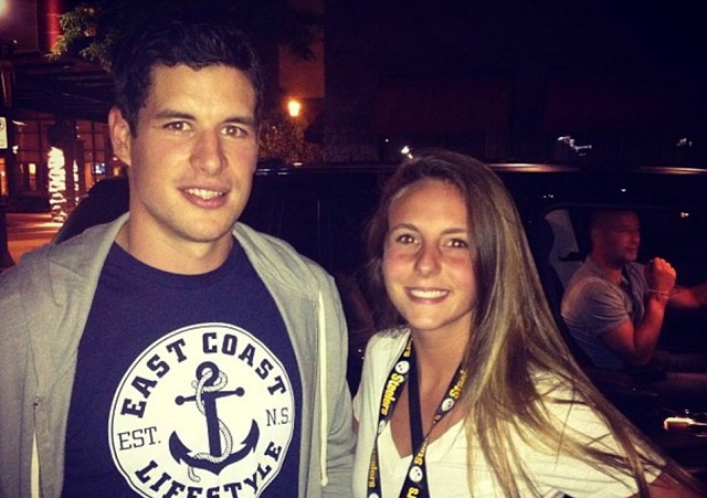 Sidney Crosby and Kathy Leutner