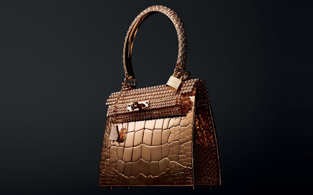 The Hermes Rose Gold Diamond Birkin Bag