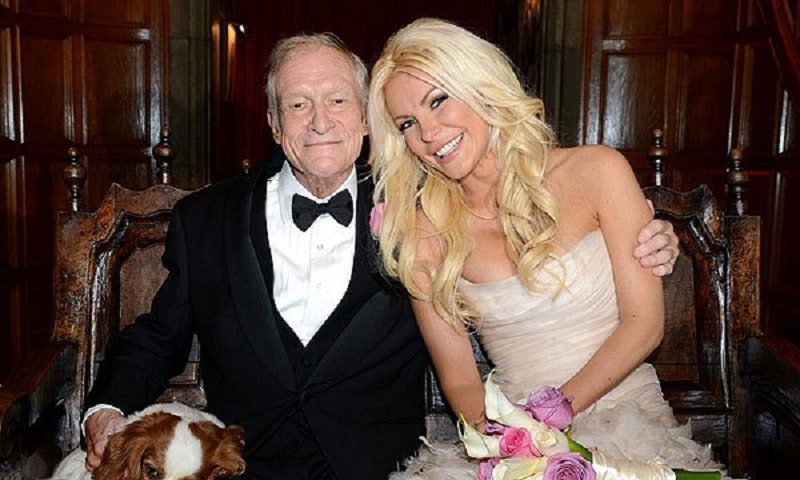 Hugh Hefner and Crystal Harris