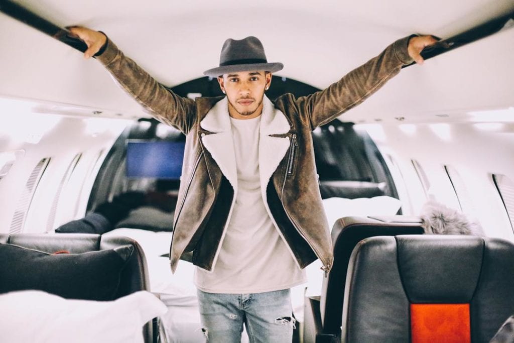 lewis hamilton celebrity-owned private jets