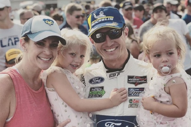 Nicole Briscoe with her husband, Ryan Briscoe and their two children