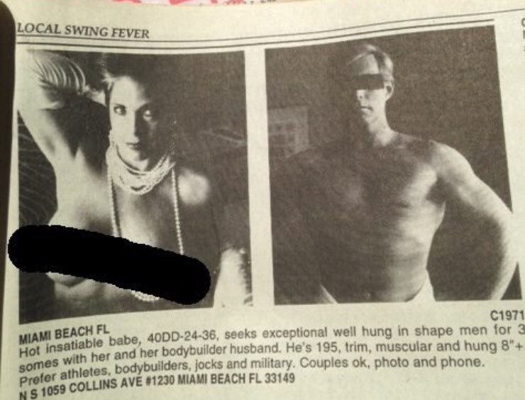 The local swinger ad that cost Nydia Stone's husband Roger Stone his job in 1996